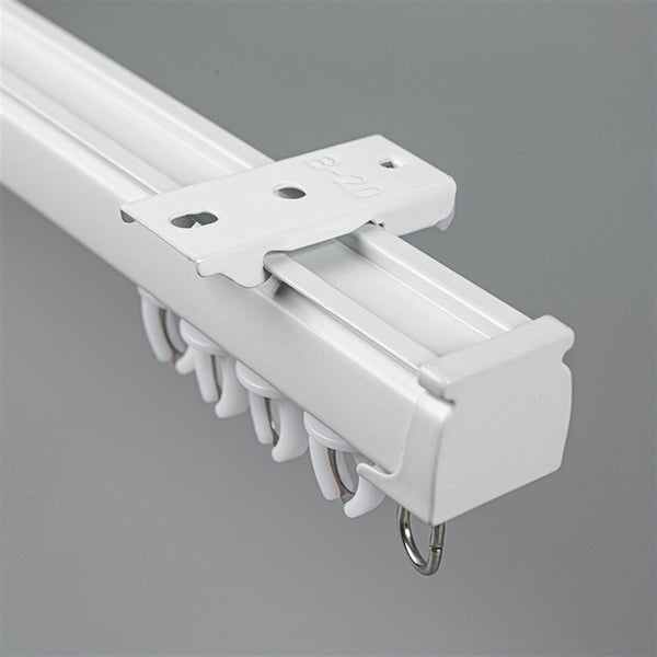 White Single Track Ceiling Plate option for premium straight aluminium curtain track system