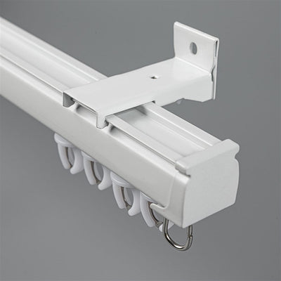 White Single Track Wall Bracket option for premium straight aluminium curtain track system